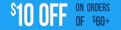 Save $10 Off on orders of $60+ banner