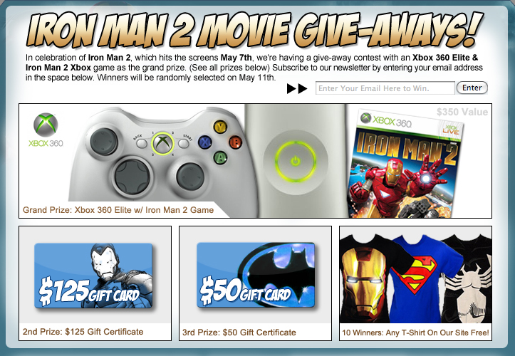 Win A Free Xbox 360 On Our Iron Man 2 Page Win A Free Xbox 360